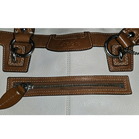 Coach White and Tan Crossbody Bag - Picture 3 of 13